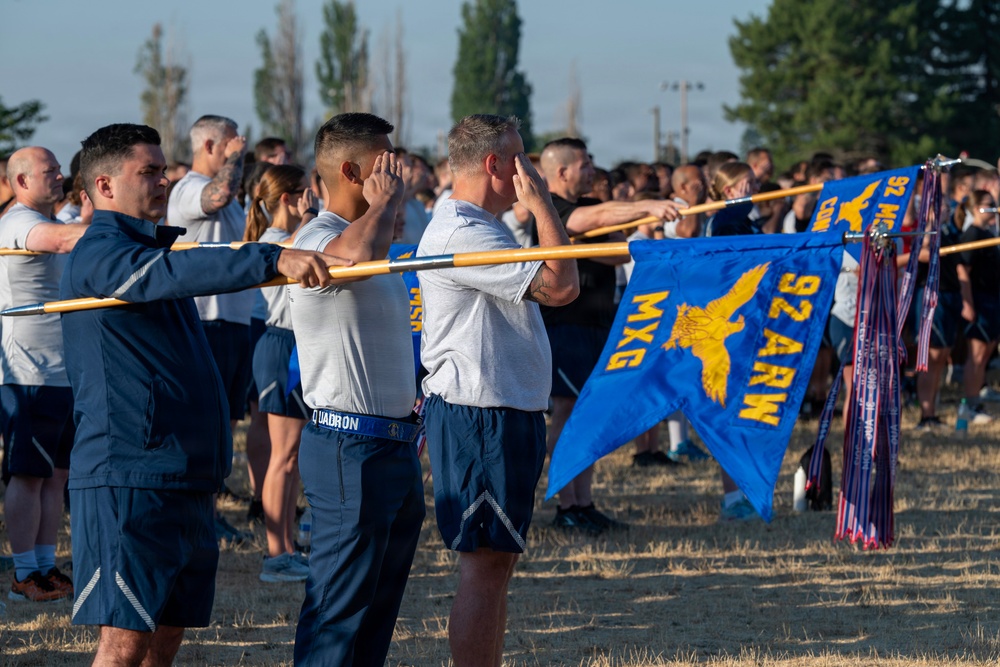92nd ARW combines all-call with wing wide physical training