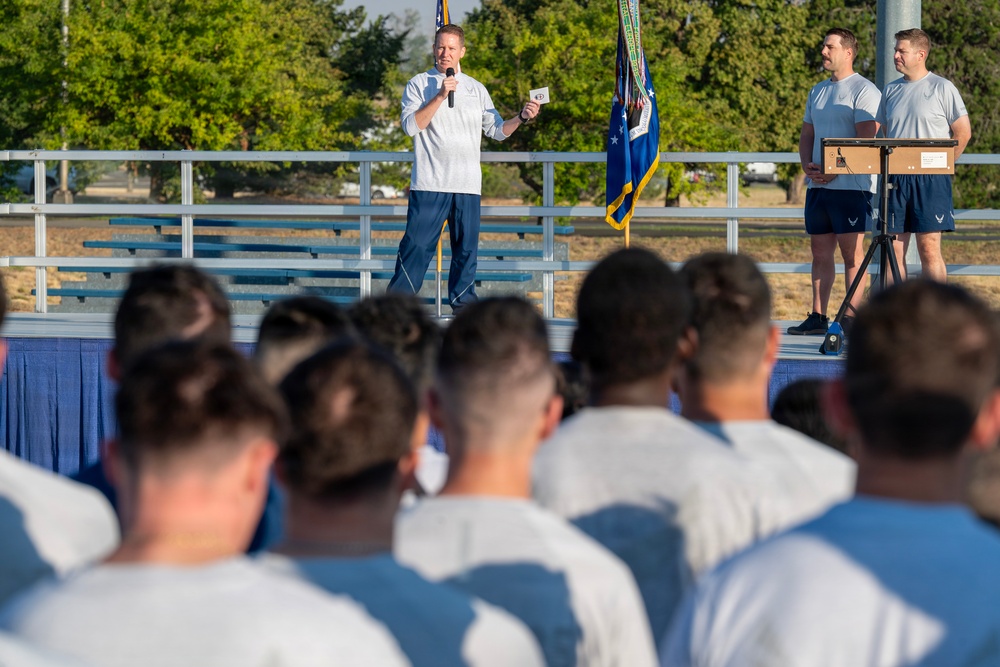 92nd ARW combines all-call with wing wide physical training