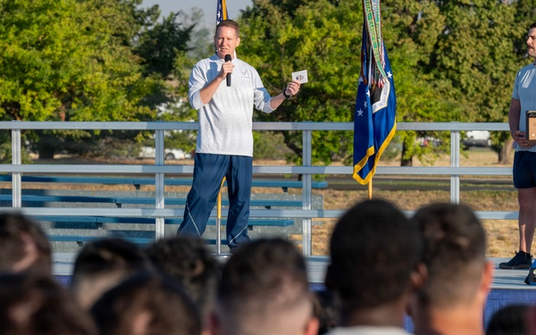 92nd ARW combines all-call with wing wide physical training