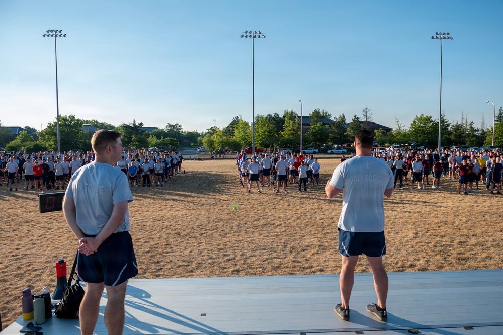 92nd ARW combines all-call with wing wide physical training