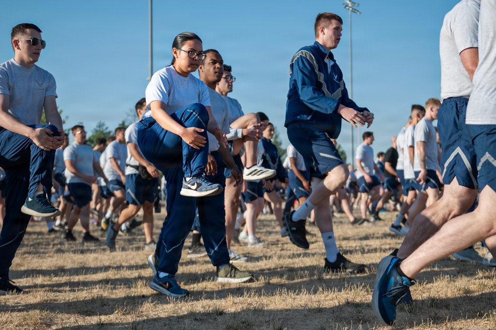 92nd ARW combines all-call with wing wide physical training