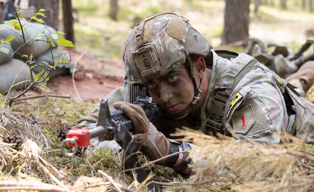 U.S. Army Europe and Africa Best Squads Construct Defensive Fighting Positions