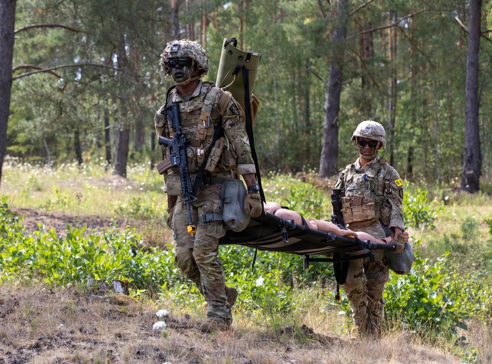 U.S. Army Europe and Africa Best Squads Conduct Medical Evacuation Lane