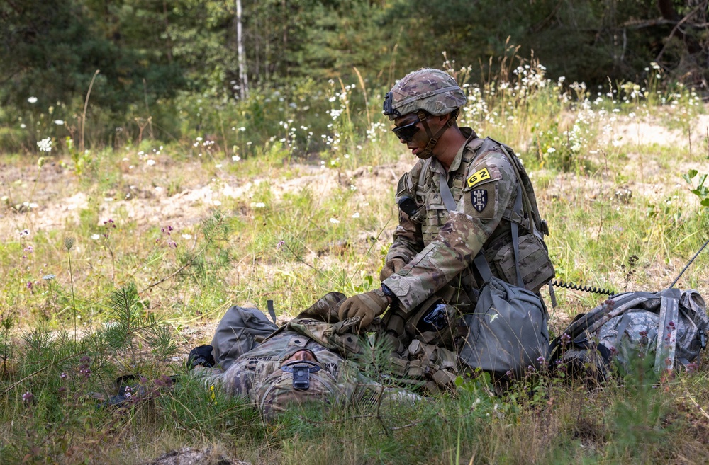 U.S. Army Europe and Africa Best Squads Conduct Medical Evacuation Lane