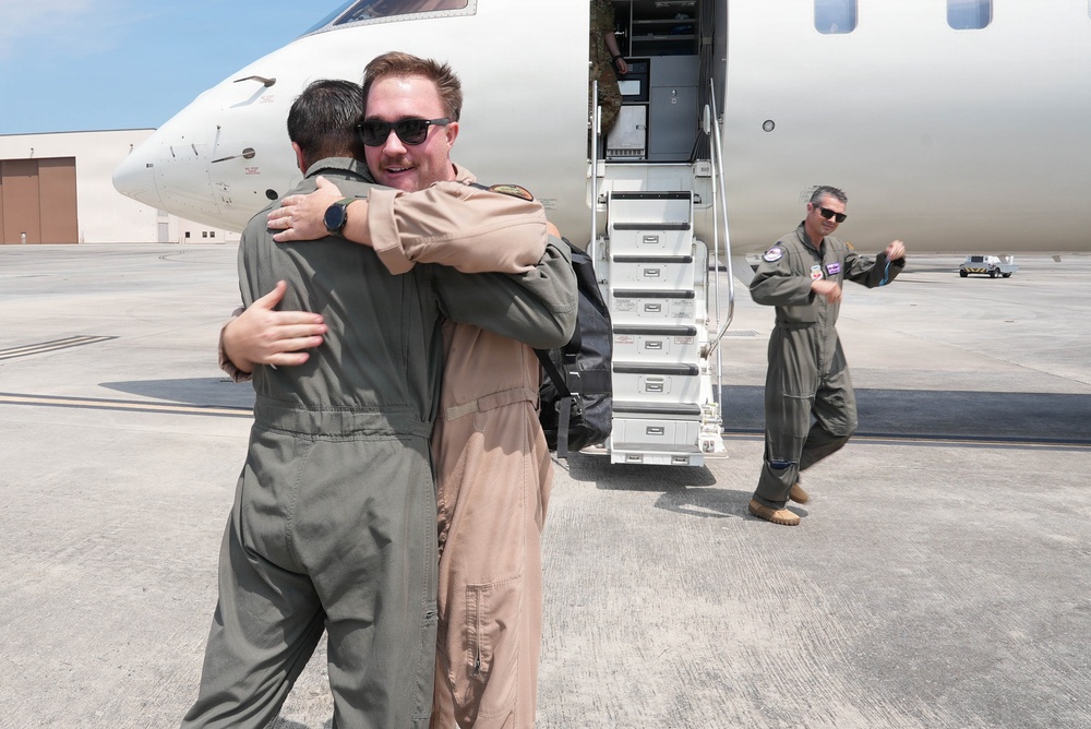 472nd Electronic Warfare Squadron members return home