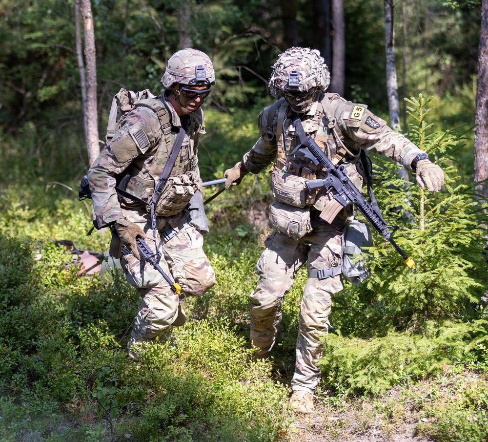 U.S. Army Europe and Africa Best Squads Execute Patrol Lane
