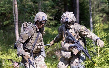 U.S. Army Europe and Africa Best Squads Execute Patrol Lane