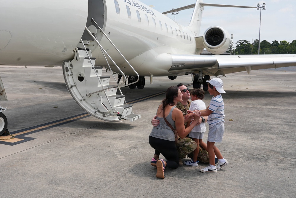 472nd Electronic Warfare Squadron members return home