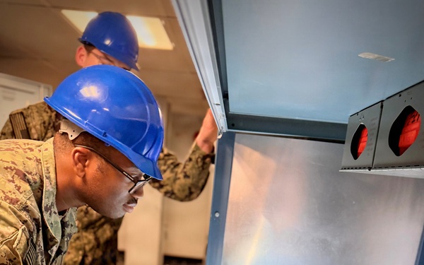 Preventive Medicine Technicians Conduct Ship Sanitation Inspection