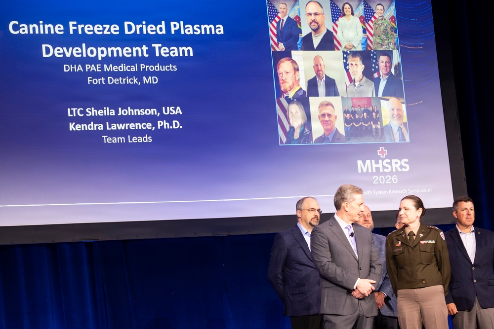 Defense Health Agency Team Secures Historic FDA Clearance for Canine Plasma, Wins MHSRS Program Management Award