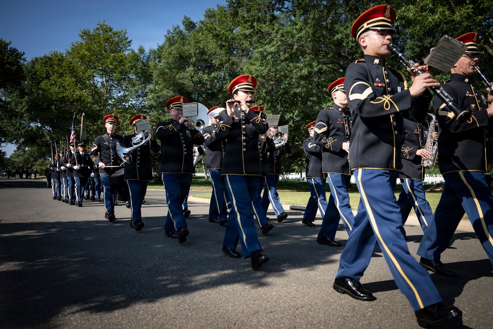 Full Military Funeral Honors with Escort are Conducted for U.S. Army Sgt. DeLoren Dellia Dage In Section 57