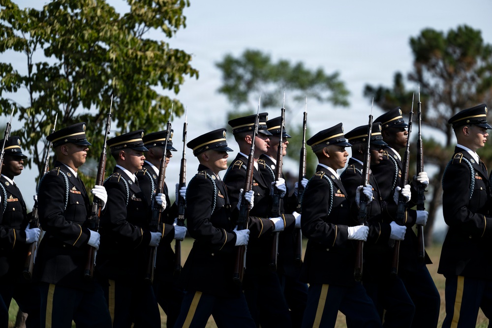 Full Military Funeral Honors with Escort are Conducted for U.S. Army Sgt. DeLoren Dellia Dage In Section 57