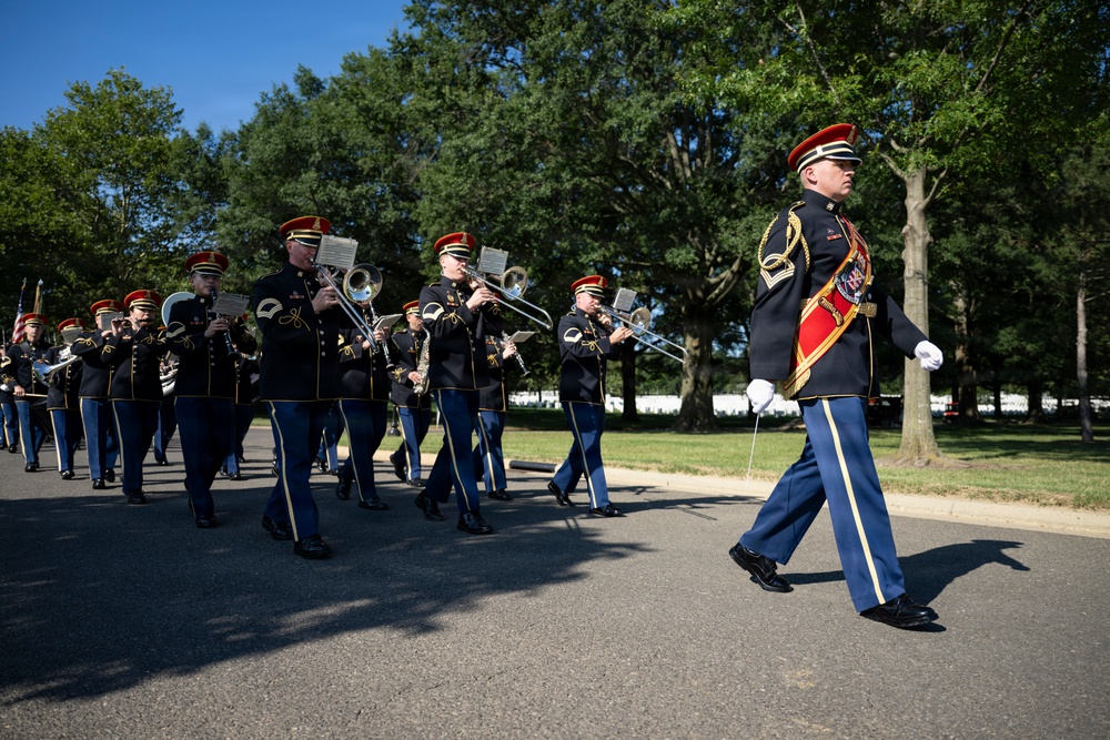 Full Military Funeral Honors with Escort are Conducted for U.S. Army Sgt. DeLoren Dellia Dage In Section 57