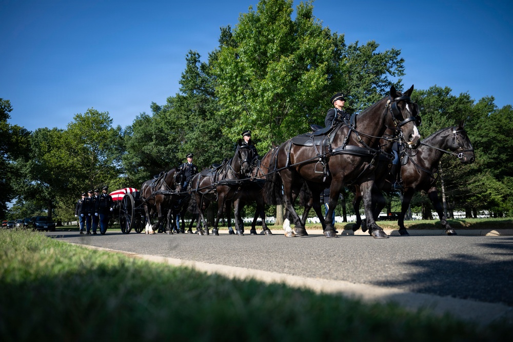 Full Military Funeral Honors with Escort are Conducted for U.S. Army Sgt. DeLoren Dellia Dage In Section 57