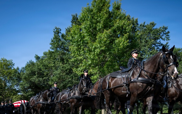 Full Military Funeral Honors with Escort are Conducted for U.S. Army Sgt. Deloren Dellia Dage In Section 57