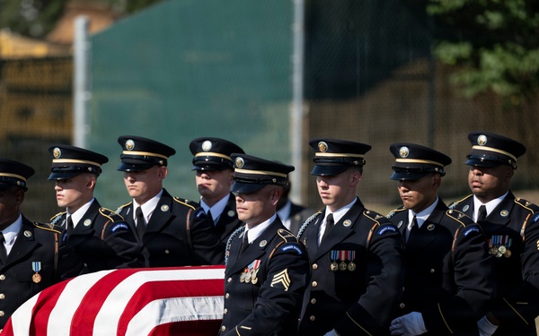 Full Military Funeral Honors with Escort are Conducted for U.S. Army Sgt. Deloren Dellia Dage In Section 57