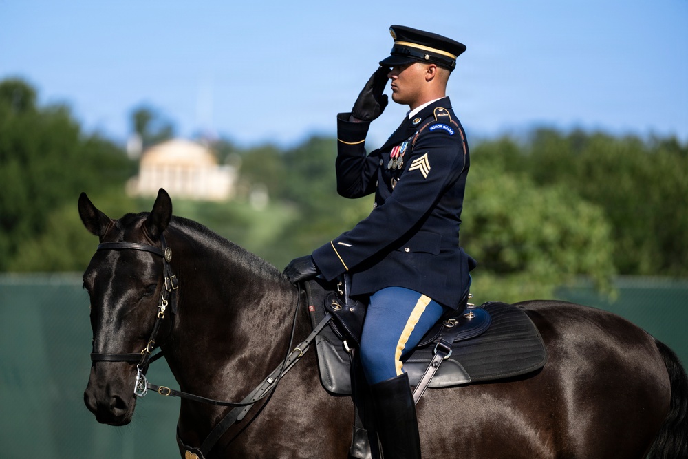 Full Military Funeral Honors with Escort are Conducted for U.S. Army Sgt. DeLoren Dellia Dage In Section 57