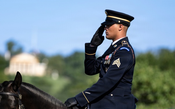 Full Military Funeral Honors with Escort are Conducted for U.S. Army Sgt. Deloren Dellia Dage In Section 57