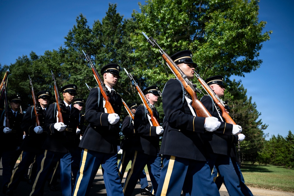 Full Military Funeral Honors with Escort are Conducted for U.S. Army Sgt. DeLoren Dellia Dage In Section 57