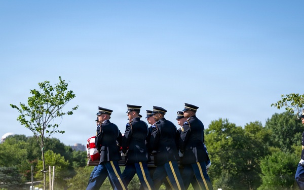 Full Military Funeral Honors with Escort are Conducted for U.S. Army Sgt. Deloren Dellia Dage In Section 57