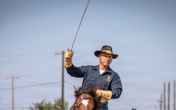 1st Cav Horse Detachment demonstrates mounted tactics and weapons