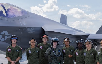 VMFA-115 takes off for their first flight with F-35C Lightning II aircraft