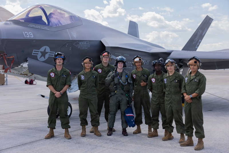 VMFA-115 takes off for their first flight with F-35C Lightning II aircraft