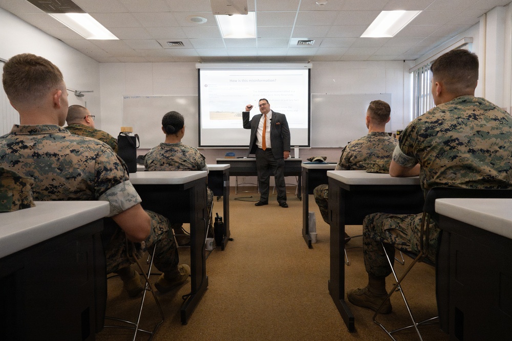 Marines with JTF-ARES participate in information warfare PME