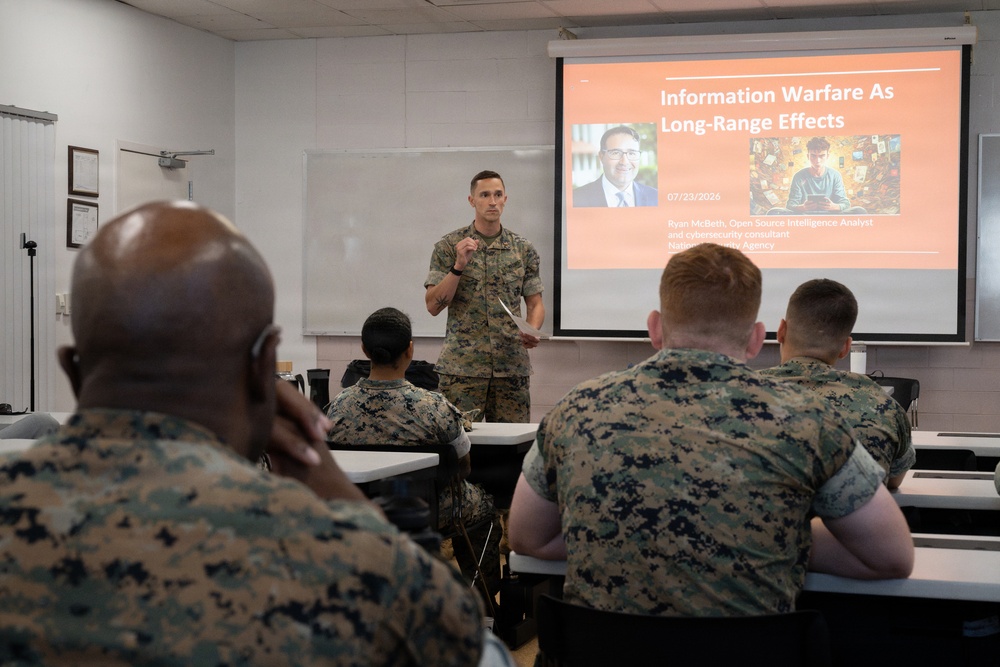 Marines with JTF-ARES participate in information warfare PME