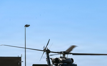 Members of 217th AOC Board Black Hawk during Northern Strike 26-2