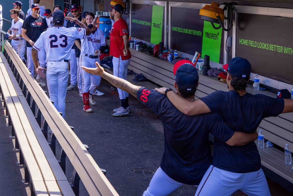 Airman in the dugout