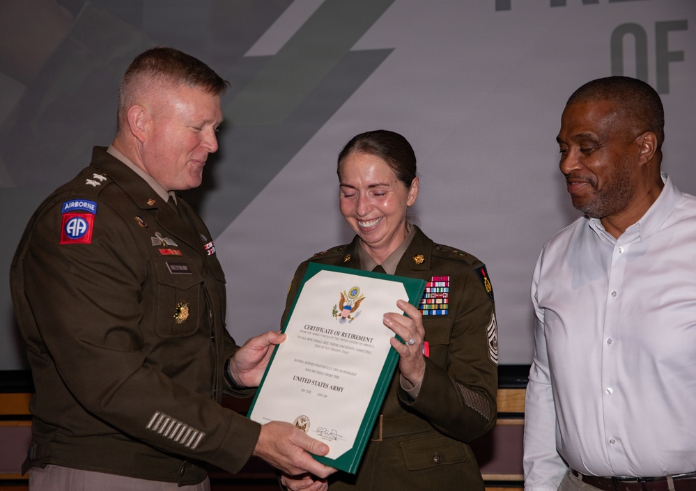 U.S. Army Command Sgt. Maj. Tammy Everette retires after 30 years of service