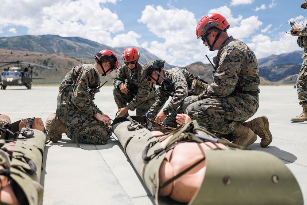 Mountain Medicine 1-26 students conduct hoist rescue operations