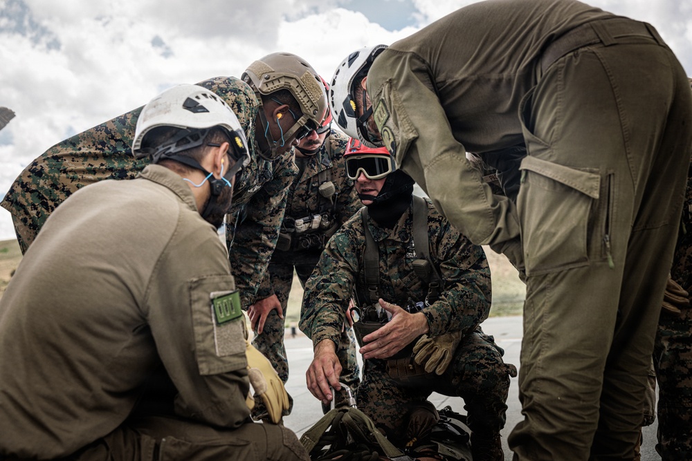 Mountain Medicine 1-26 students conduct hoist rescue operations