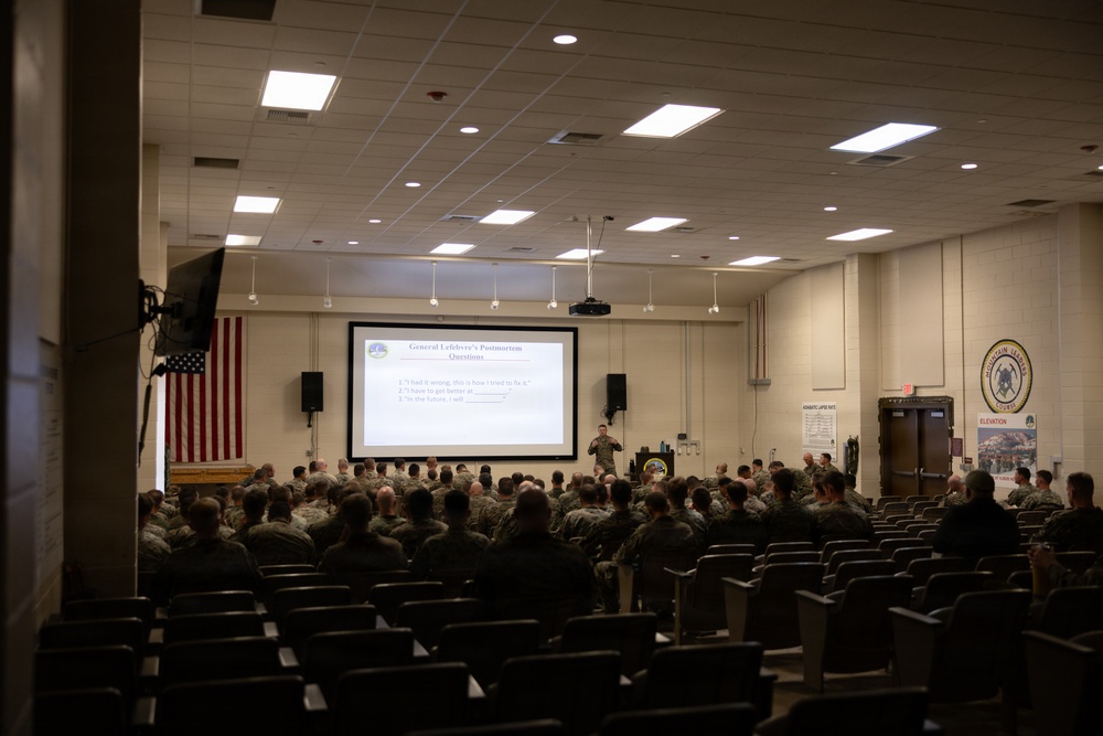 Marines conduct Facilitated After Action Review for MTX 3-26