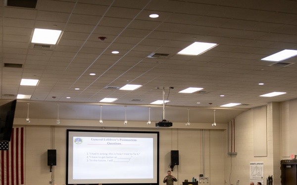 Marines conduct Facilitated After Action Review for MTX 3-26