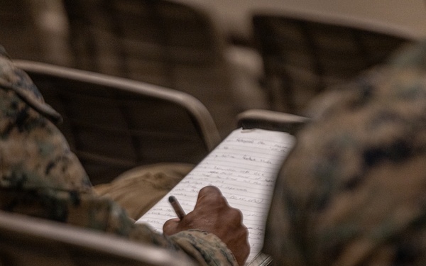 Marines conduct Facilitated After Action Review for MTX 3-26