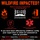 This is an informational poster from Fairchild Air Force Base titled 'Wildfire Impacted?' directing personnel to report wildfire-related impacts to their supervisor or chain of command. It lists five reportable situations with corresponding icons and provides specific administrative leave guidance for Level 2 and Level 3 evacuees. The poster emphasizes that safety comes first, followed by accountability.