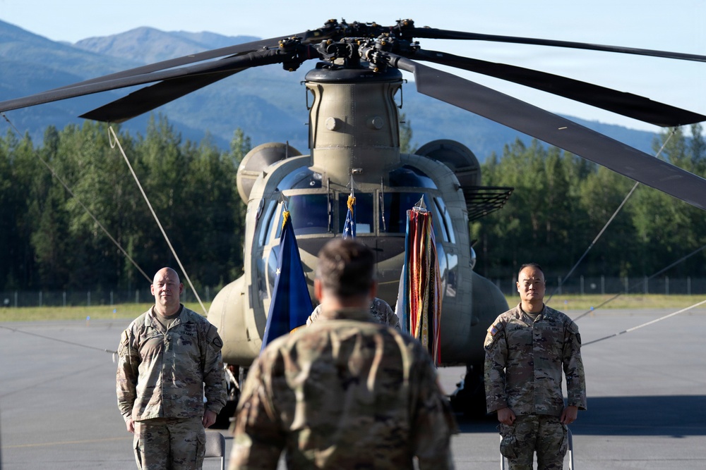 38th Troop Command bids farewell to Col. Mortrud and welcomes Col. Kang