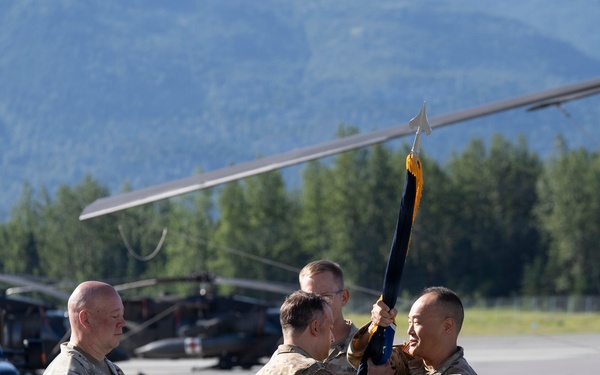 38th Troop Command bids farewell to Col. Mortrud and welcomes Col. Kang