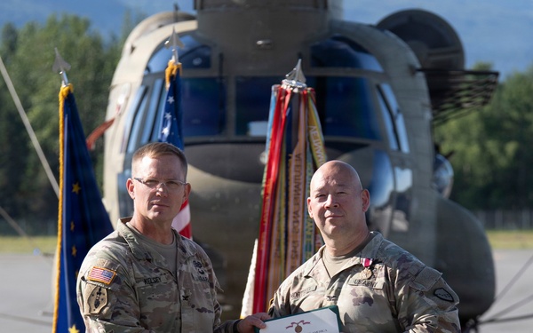 38th Troop Command bids farewell to Col. Mortrud and welcomes Col. Kang