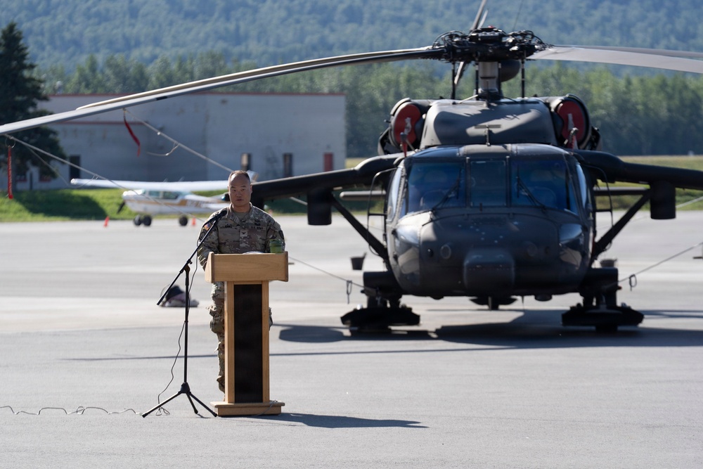 38th Troop Command bids farewell to Col. Mortrud and welcomes Col. Kang