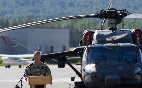 38th Troop Command bids farewell to Col. Mortrud and welcomes Col. Kang