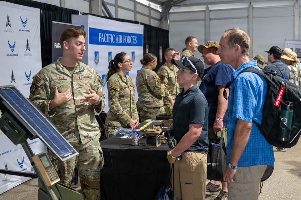 EAA AirVenture OshKosh attendees learn about Air Force careers from 15th Wing Airmen