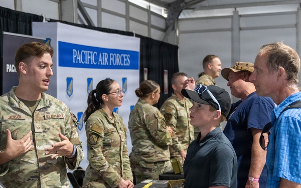 EAA AirVenture OshKosh attendees learn about Air Force careers from 15th Wing Airmen