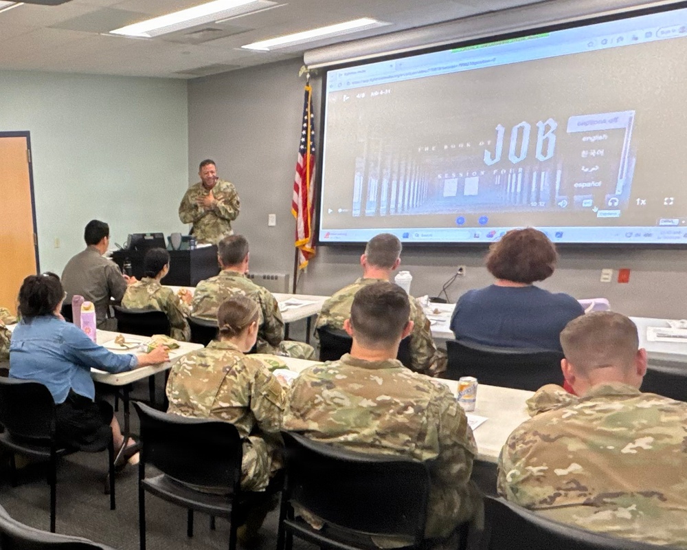 104th Fighter Wing Chaplain leads Bible Study