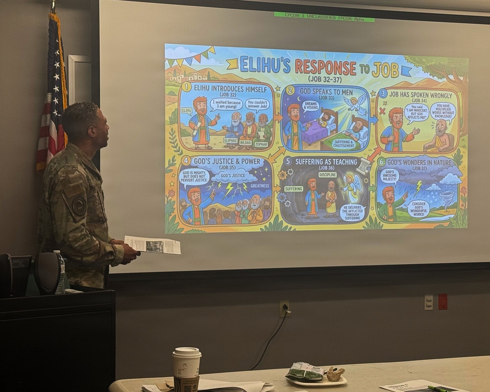 104th Fighter Wing Chaplain leads Bible Study