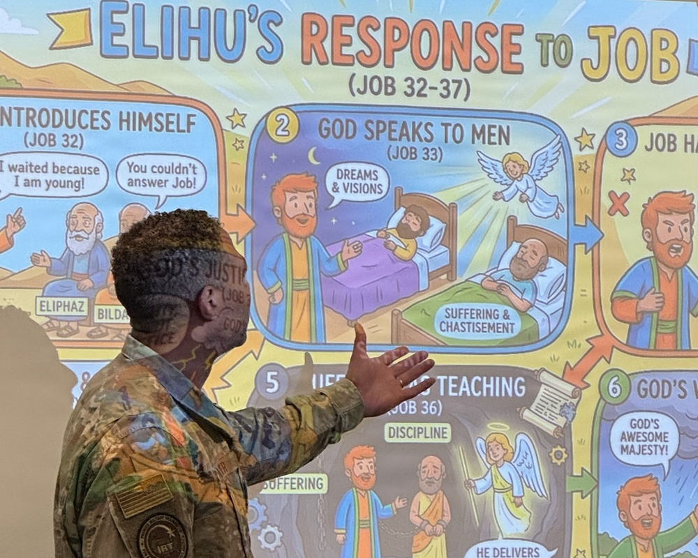 104th Fighter Wing Chaplain leads Bible Study
