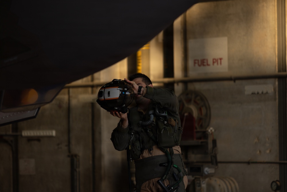 U.S. Marines conduct flight operations