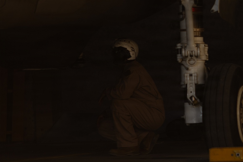 U.S. Marines conduct flight operations
